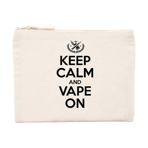 KEEP CALM AND VAPE ON / POCHETTE ZIPPÉE