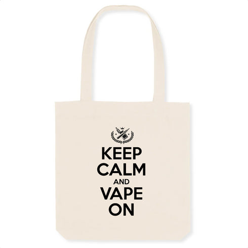 KEEP CALM AND VAPE ON / TOTE BAG