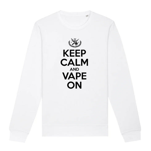 KEEP CALM AND VAPE ON / SWEAT UNISEXE