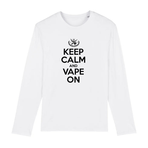 KEEP CALM AND VAPE ON / MANCHES LONGUES HOMME