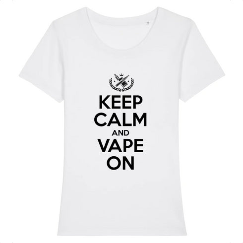 KEEP CALM AND VAPE ON / TEE-SHIRT FEMME