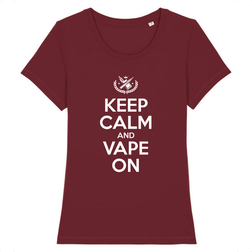 KEEP CALM AND VAPE ON / TEE-SHIRT FEMME