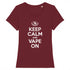 KEEP CALM AND VAPE ON / TEE-SHIRT FEMME