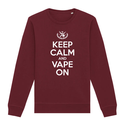 KEEP CALM AND VAPE ON / SWEAT UNISEXE