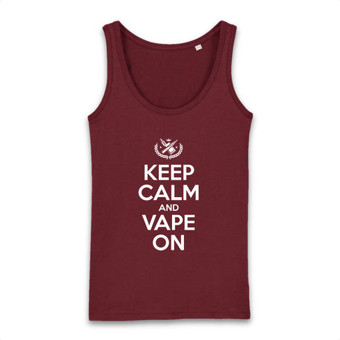 KEEP CALM AND VAPE ON / DÉBARDEUR FEMME