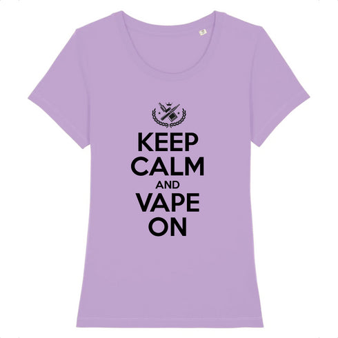 KEEP CALM AND VAPE ON / TEE-SHIRT FEMME