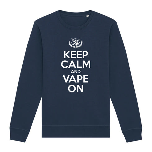 KEEP CALM AND VAPE ON / SWEAT UNISEXE