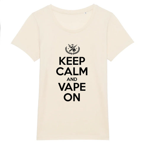 KEEP CALM AND VAPE ON / TEE-SHIRT FEMME