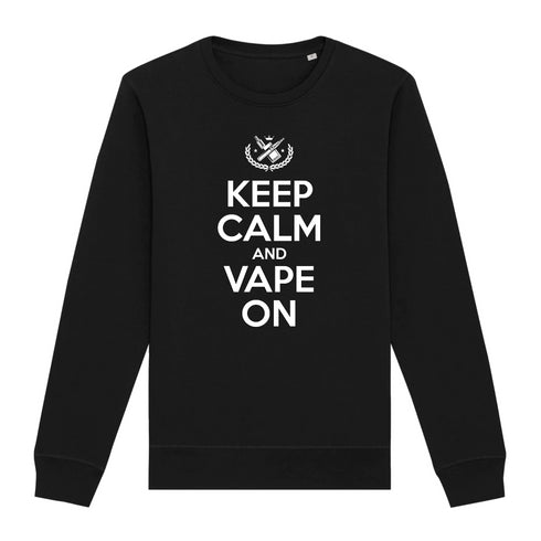 KEEP CALM AND VAPE ON / SWEAT UNISEXE