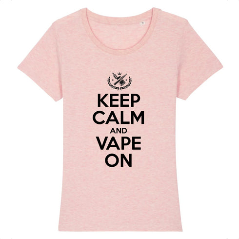 KEEP CALM AND VAPE ON / TEE-SHIRT FEMME